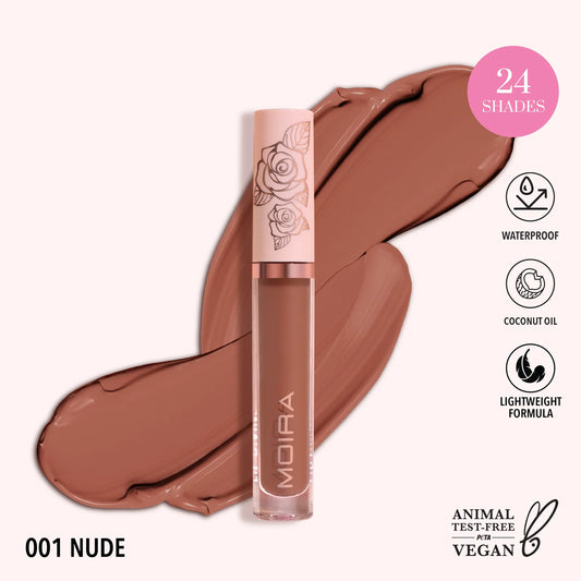 Lip Divine Liquid Lipstick (LDV001, Nude) 3pc Bundle