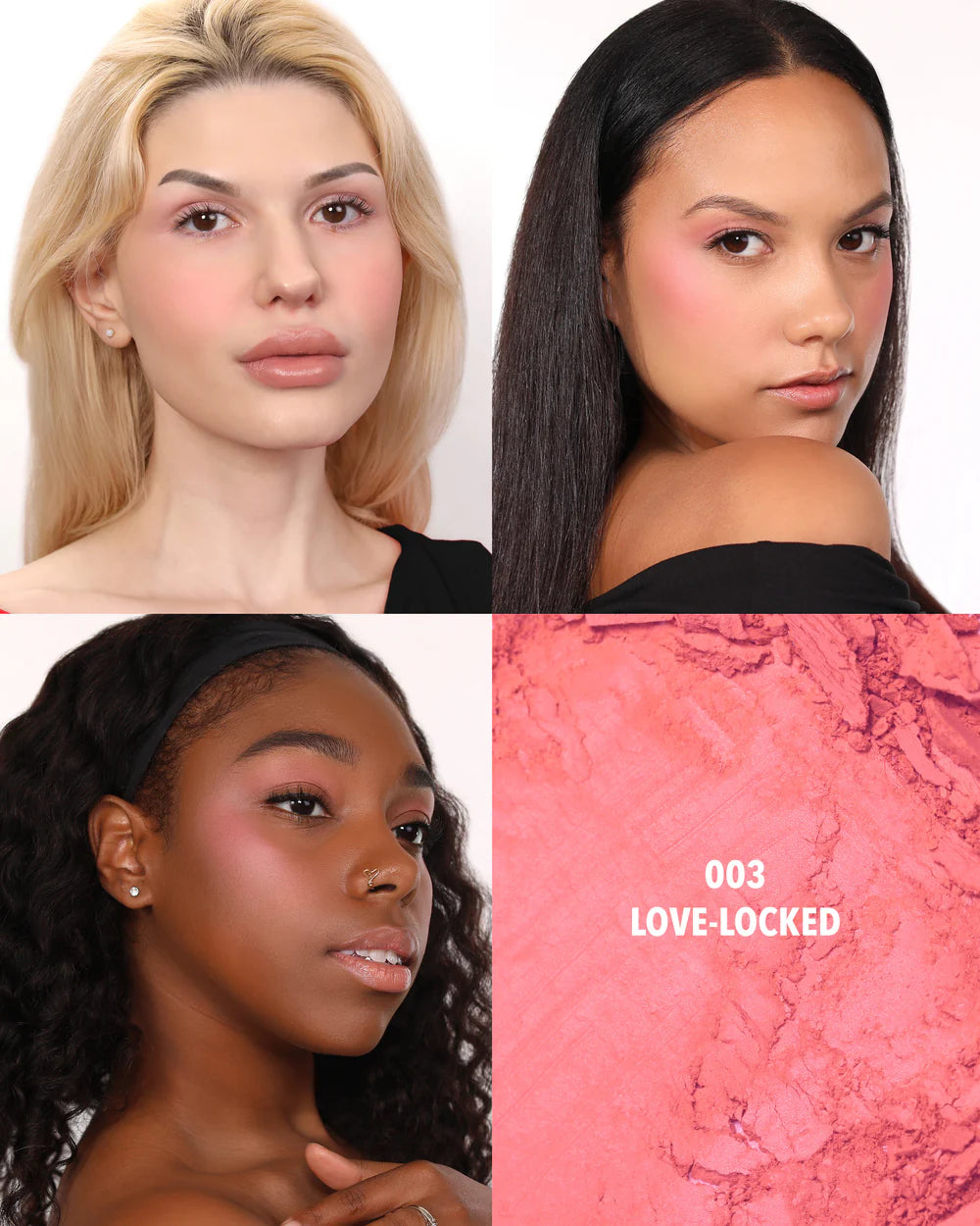 Moira Love Spell Powder Blush (LSPB003, Love-Locked) 3pc Bundle