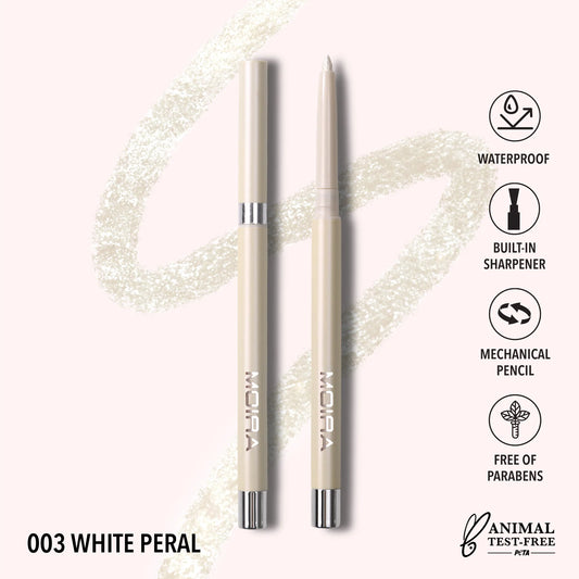 Moira Statement Shimmer Liner (SSL003, White Pearl) 3pc Bundle