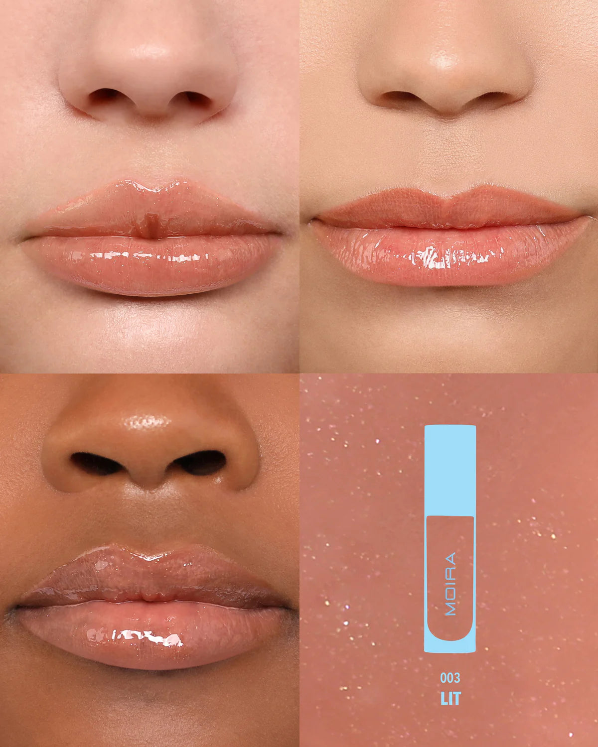 Moira Lip Chic Shimmer Gloss (003, Lit) 3PCS SET (PRE-SALE)