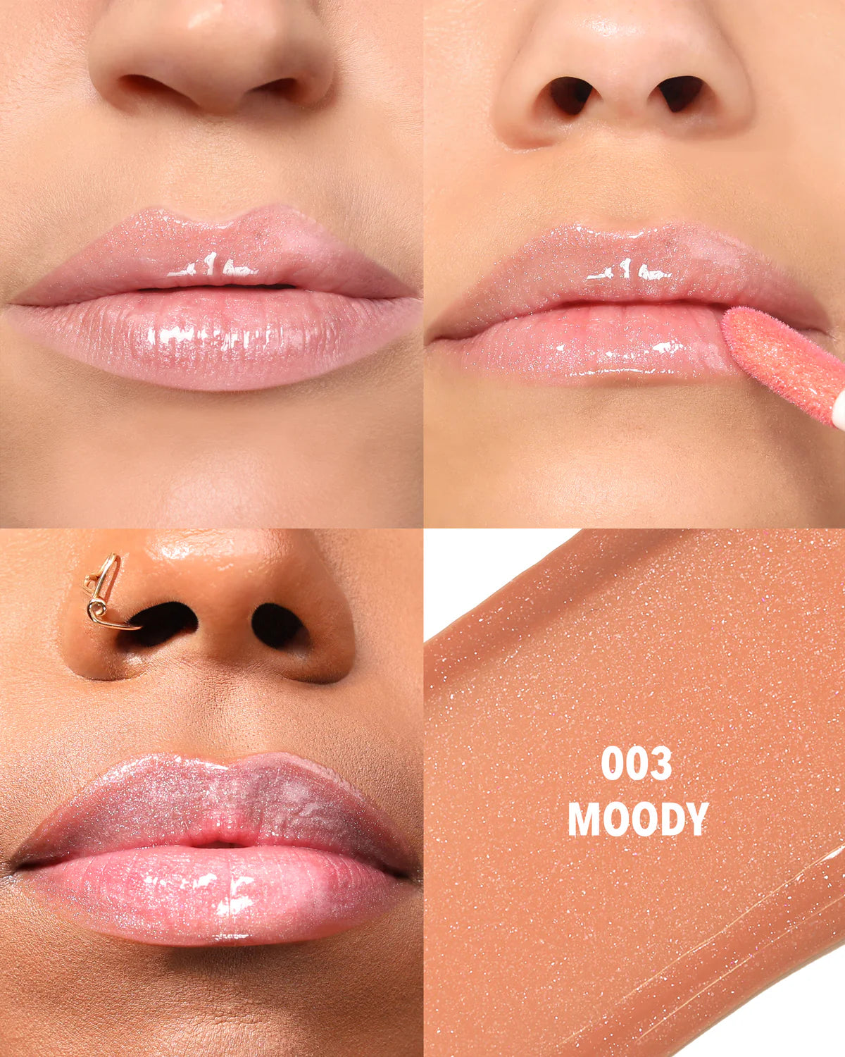 Moira Lip Glaze Lip Oil Plumper (LOP003, Moody) 3pc Bundle