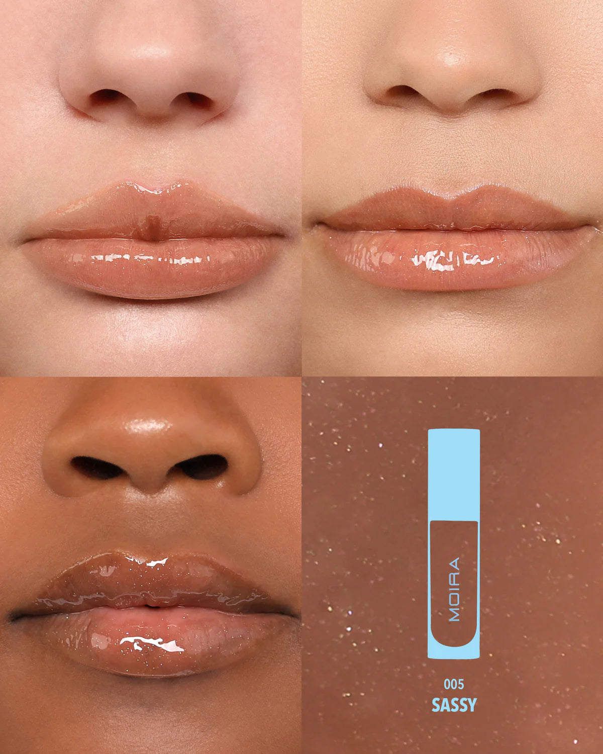 Moira Lip Chic Shimmer Gloss (005, Sassy) 3PCS SET  (PRE-SALE)