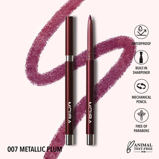 Moira Statement Shimmer Liner (SSL007, Metallic Plum) 3pc Bundle