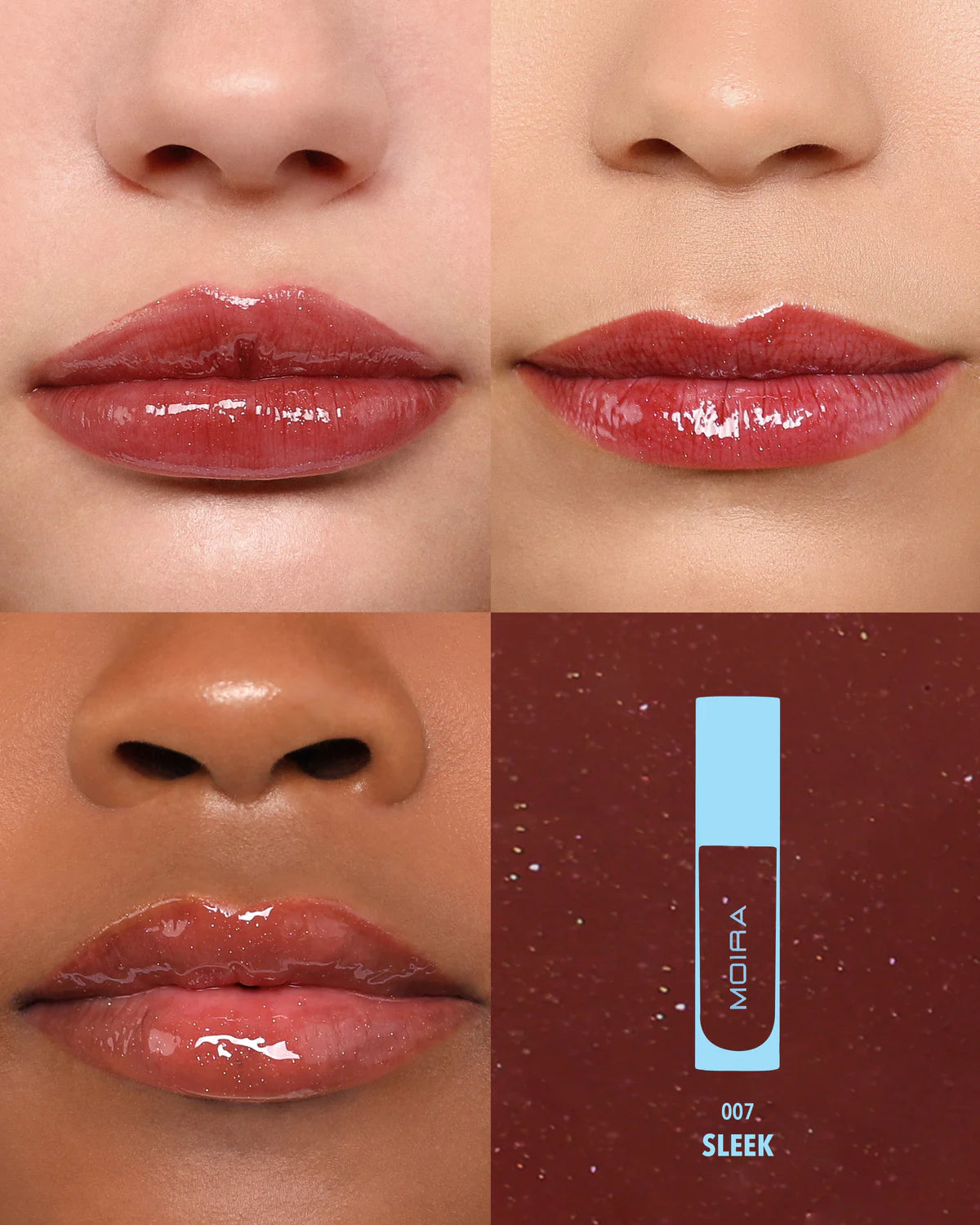 Moira Lip Chic Shimmer Gloss (007, Sleek) 3PCS SET (PRE-SALE)