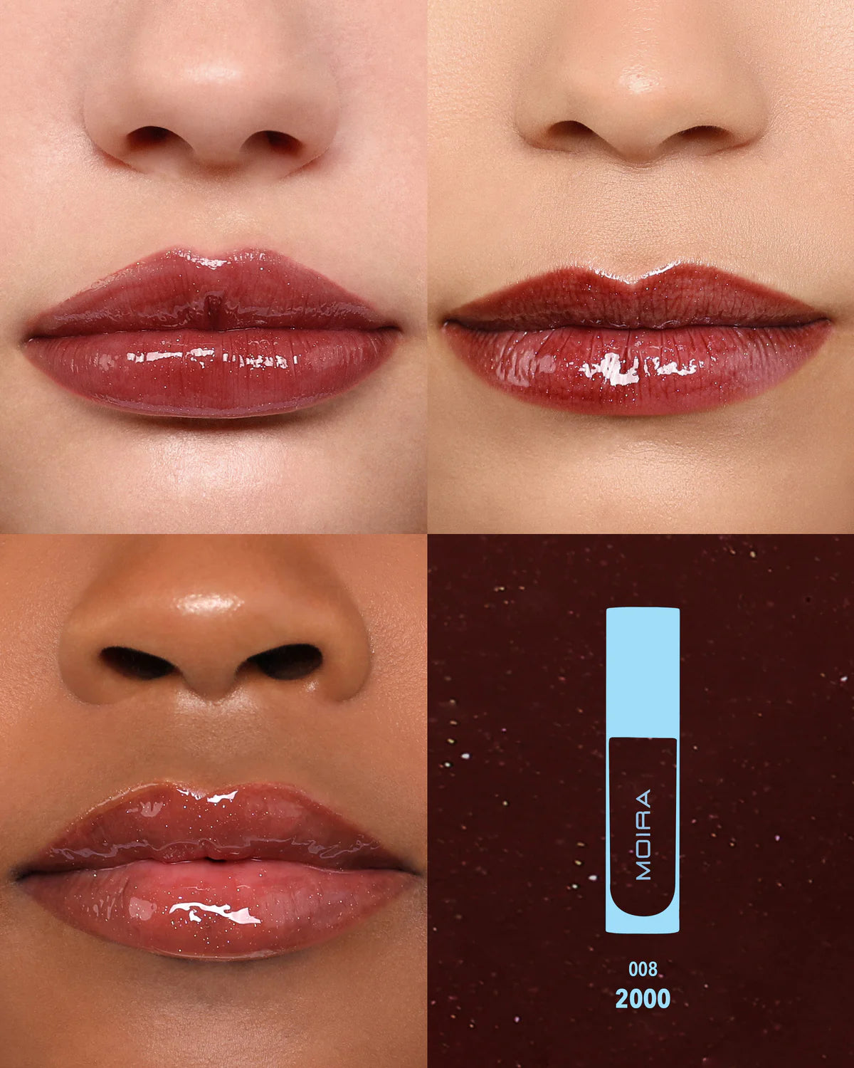 Moira Lip Chic Shimmer Gloss (008, 2000) 3PCS SET (PRE-SALE)