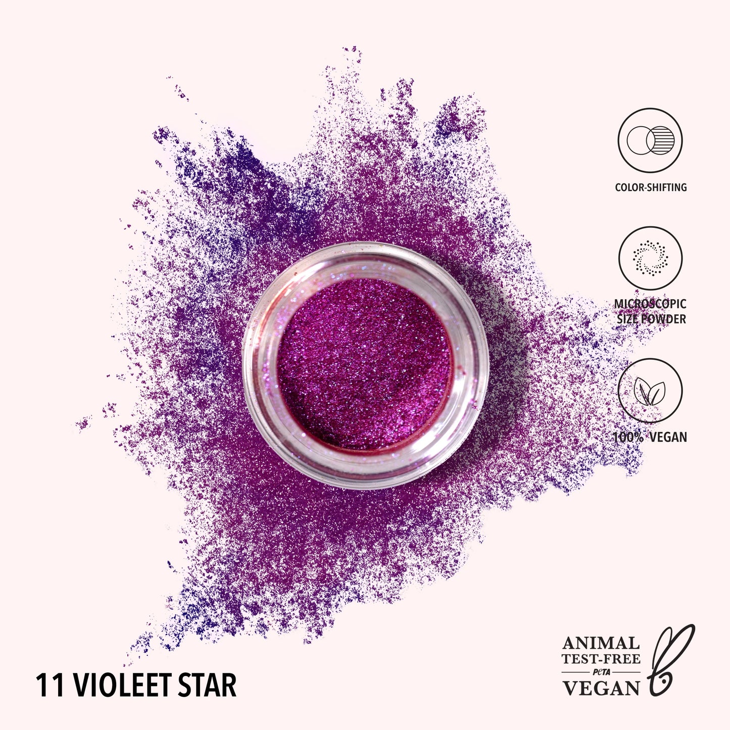 Starstruck Chrome Loose Powder (SCLP011, Violet Star) 3pc Bundle
