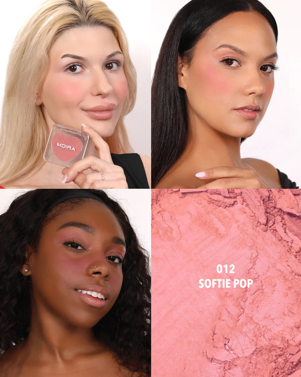 Moira Love Spell Powder Blush (LSPB012, Softie Pop) 3pc Bundle
