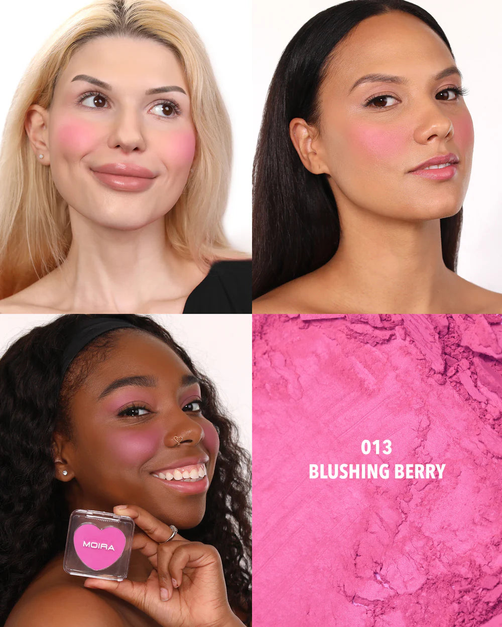 Moira Love Spell Powder Blush (LSPB013, Blushing Berry) 3pc Bundle