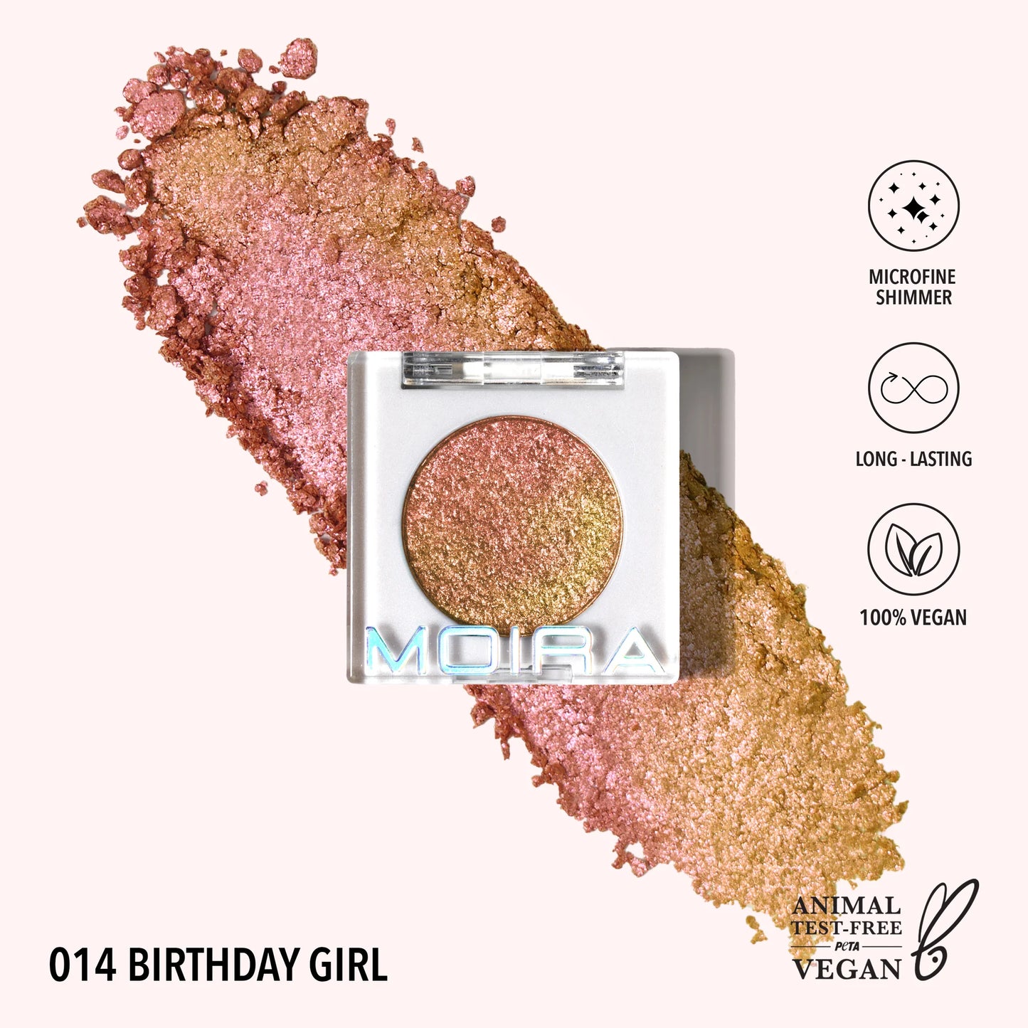 Moira Chroma Light Shadow (CLS 014, Birthday Girl) 3pc Bundle