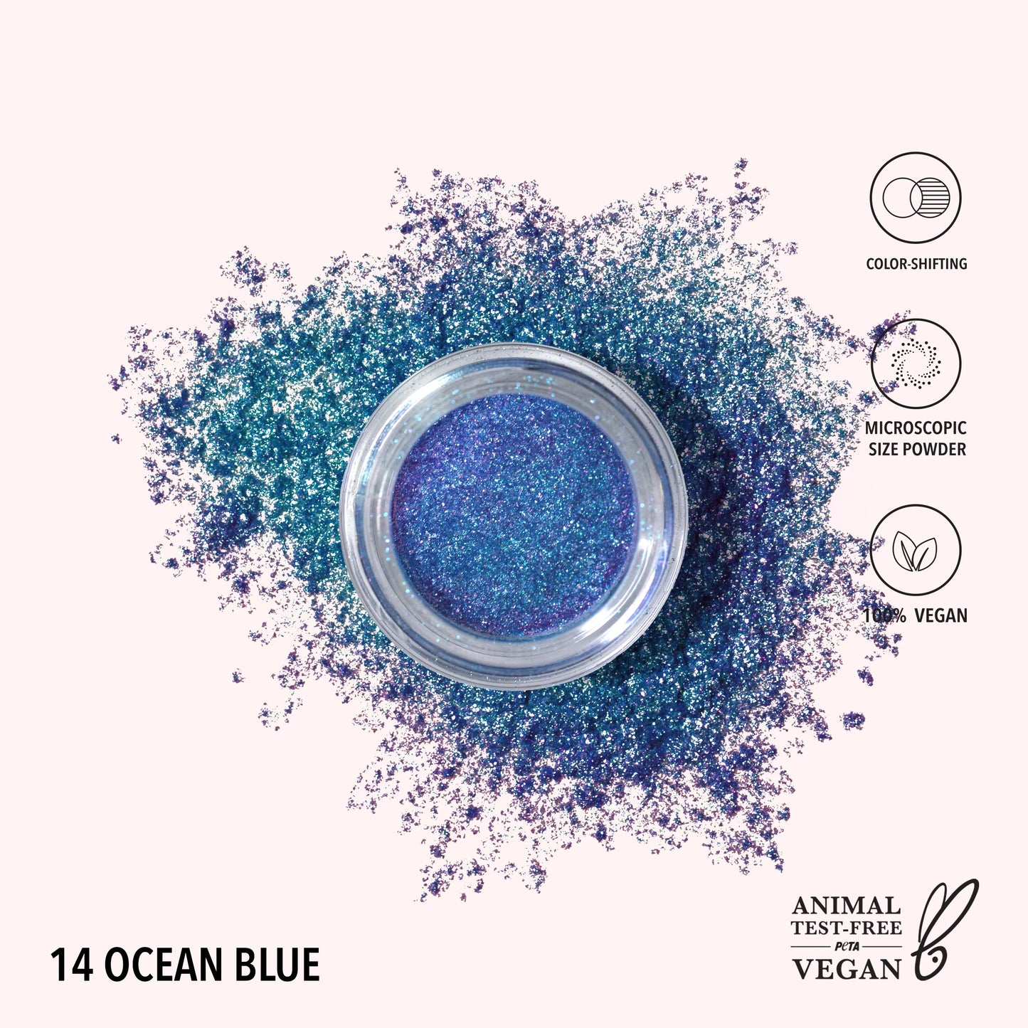 Starstruck Chrome Loose Powder (014, Ocean Blue) 3pc Bundle