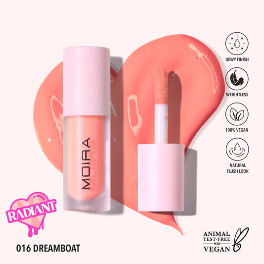 Moira Love Steady Liquid Blush (LLB016, Dreamboat) 3pc Bundle
