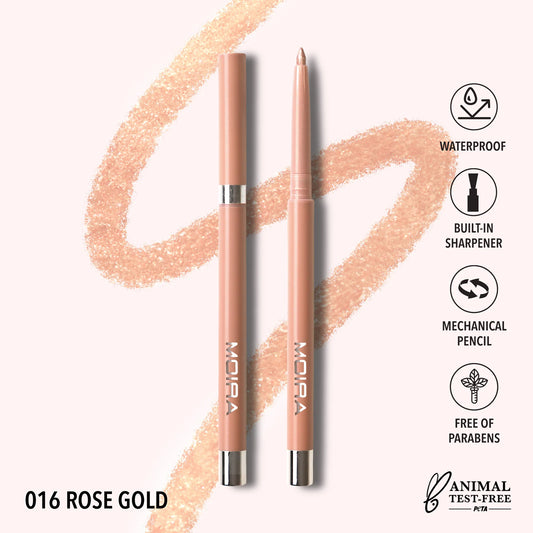 Moira Statement Shimmer Liner (SSL016, Rose Gold) 3pc Bundle