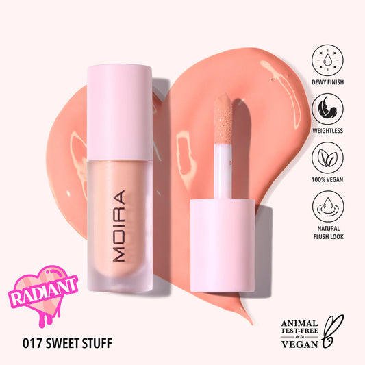 Moira Love Steady Liquid Blush (LLB017, Sweet Stuff ) 3pc Bundle
