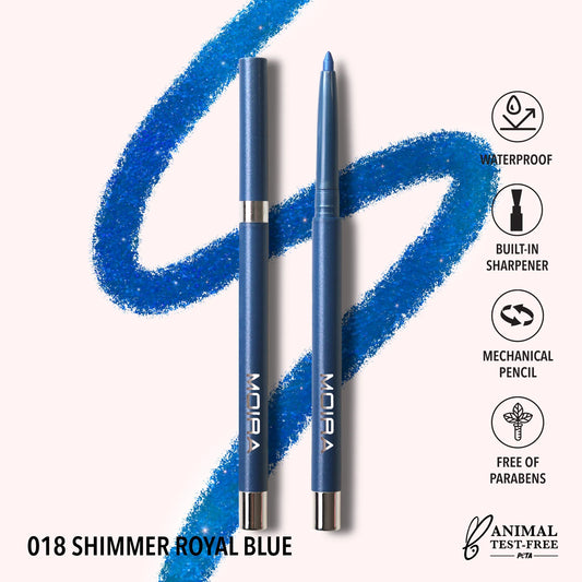 Moira Statement Shimmer Liner (SSL 018, Shimmer Royal Blue) 3pc Bundle