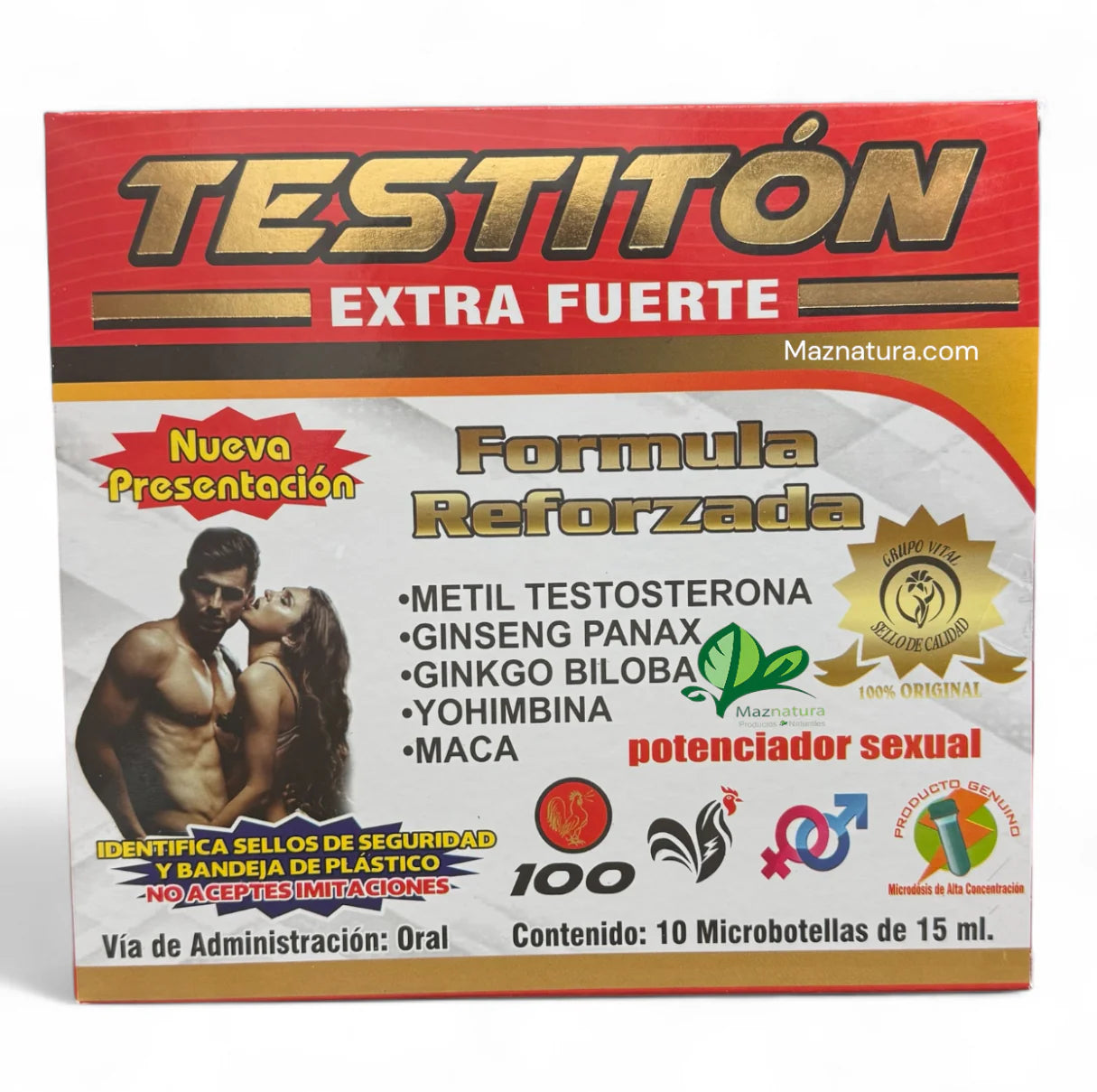 Ampolleta Bebible “Testitón Extra Fuerte” Fórmula Reforzada 15ML