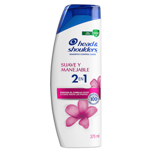 Head & Shoulders Suave y Manejable 2 en 1 Cont. 375ml