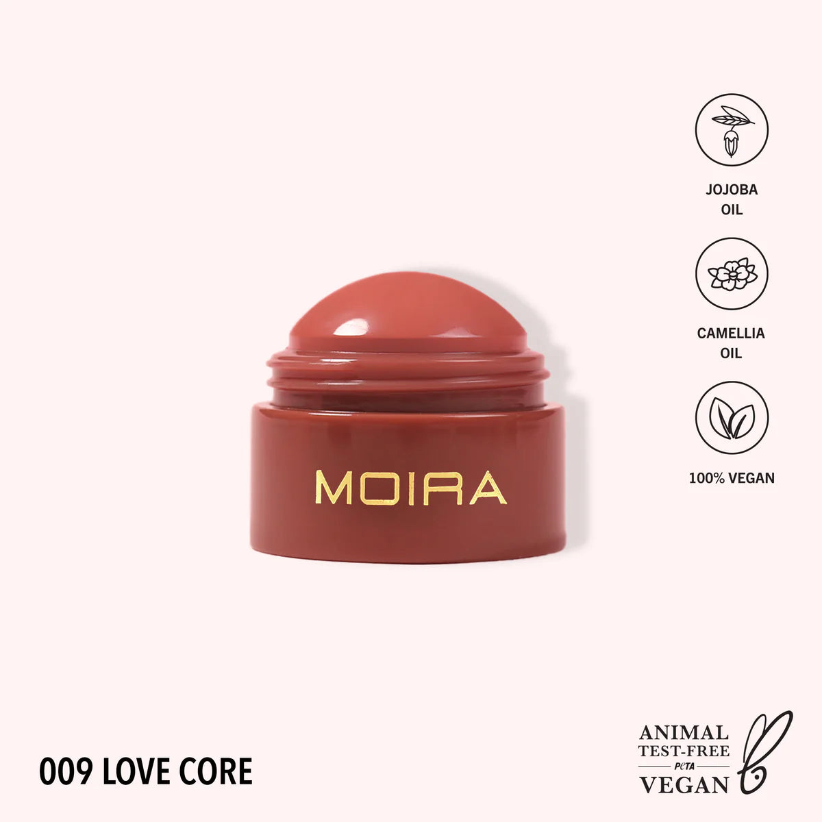 Moira Soft Blush Balm (SBB009, Love Core) 3pc Bundle