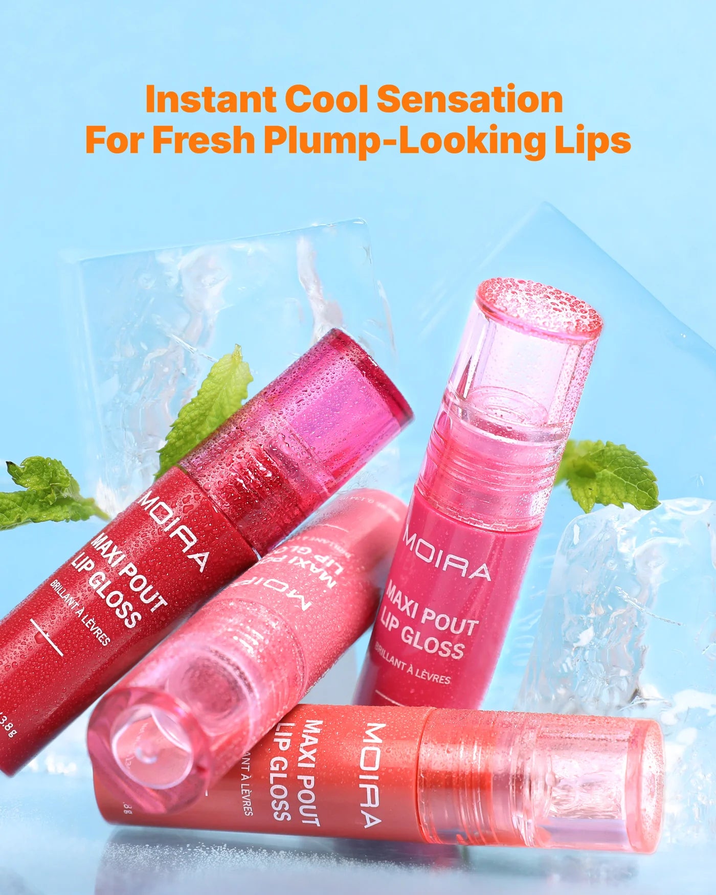 Moira Maxi Pout Cooling Plump Lip Gloss Display