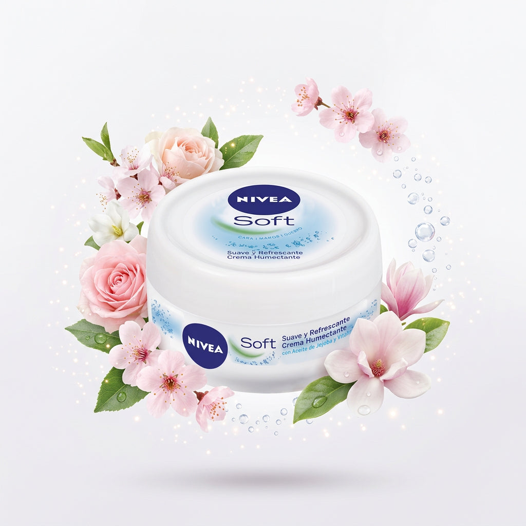 NIVEA Soft Light Moisturizer Cream for Face, Hands & Body 100ml. (3PCS)