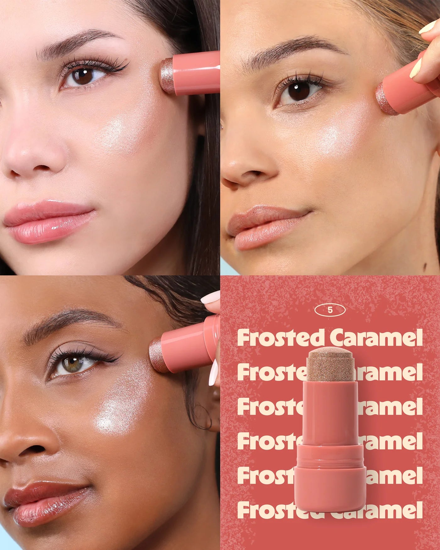 Moira Icy Glow Jelly Stick (IJS005, Frosted Caramel) 3pc Bundle