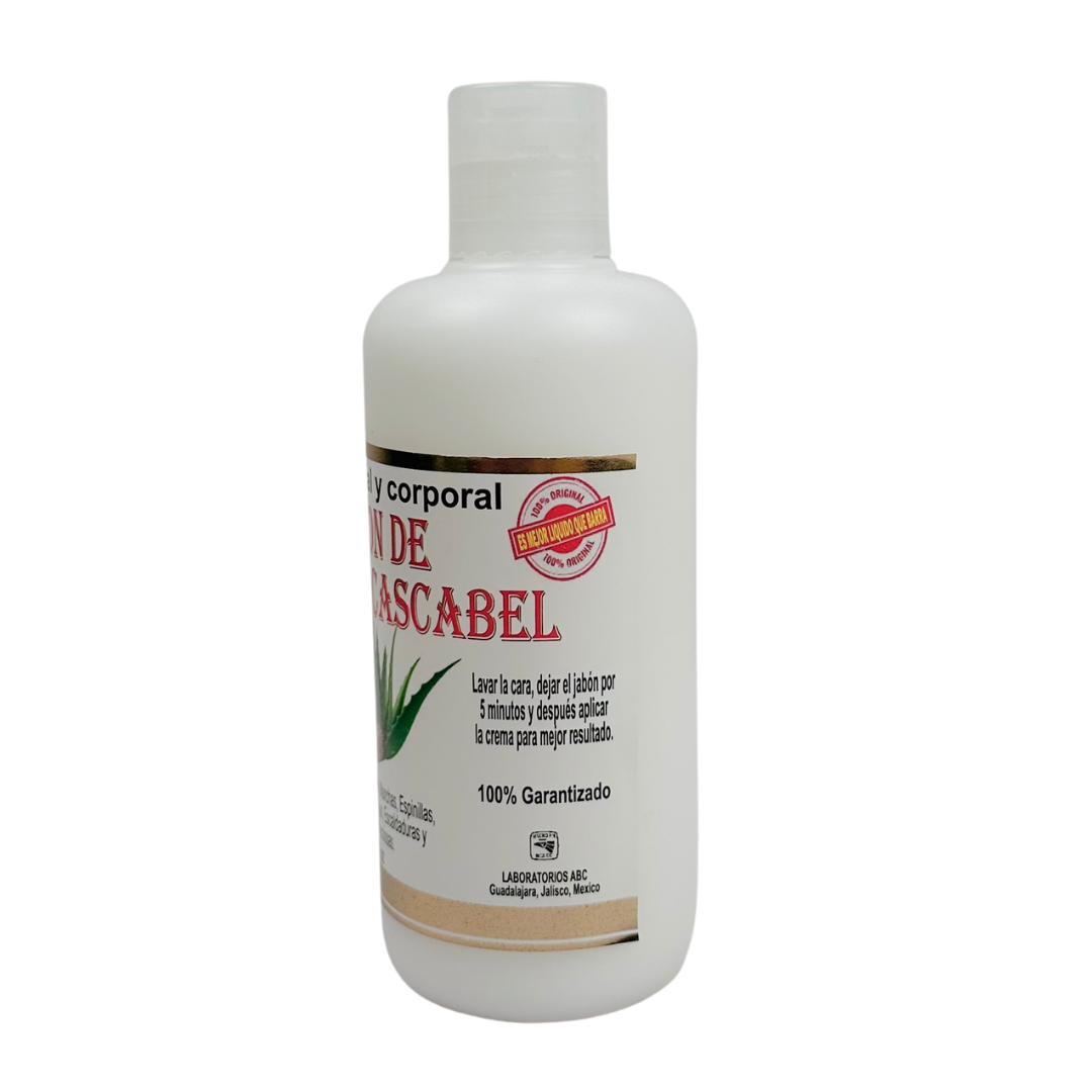 Jabón Líquido Facial y Corporal De Sábila Y Cascabel 8oz
