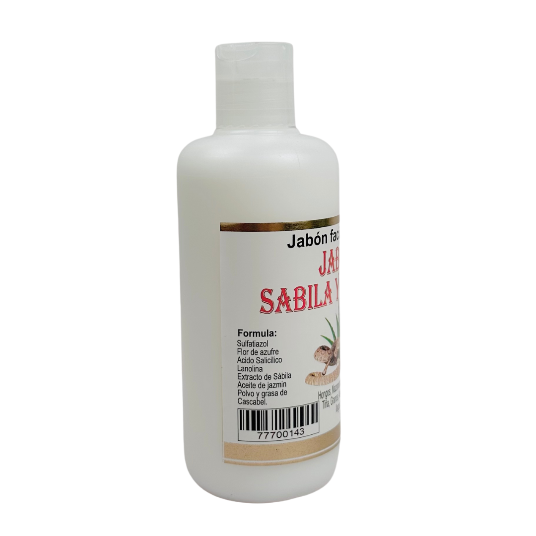 Jabón Líquido Facial y Corporal De Sábila Y Cascabel 8oz