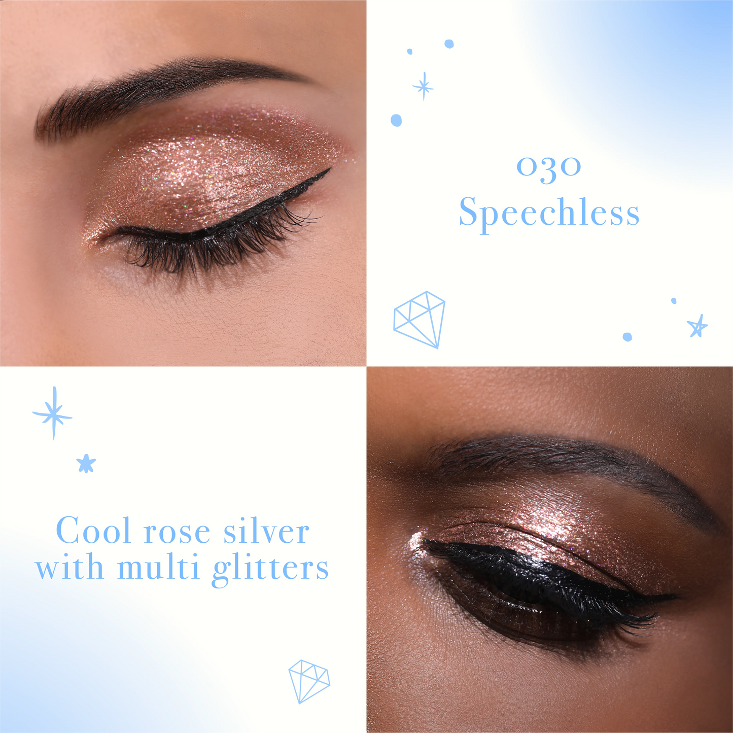Diamond Daze Liquid Shadow (DLS 030, Speechless) 3pc Bundle