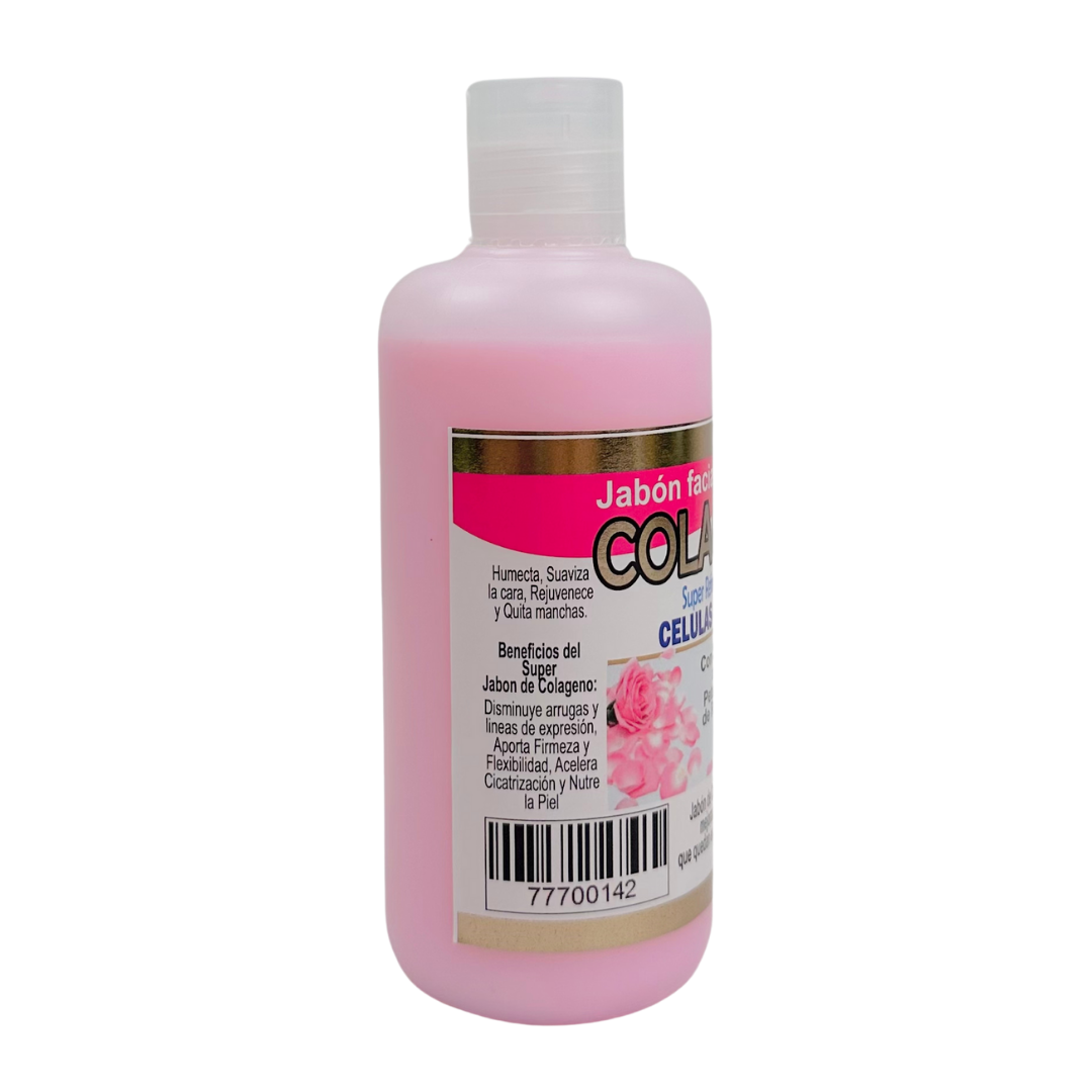 Jabón Líquido Facial y Corporal Colágeno Con Células Madres 8oz
