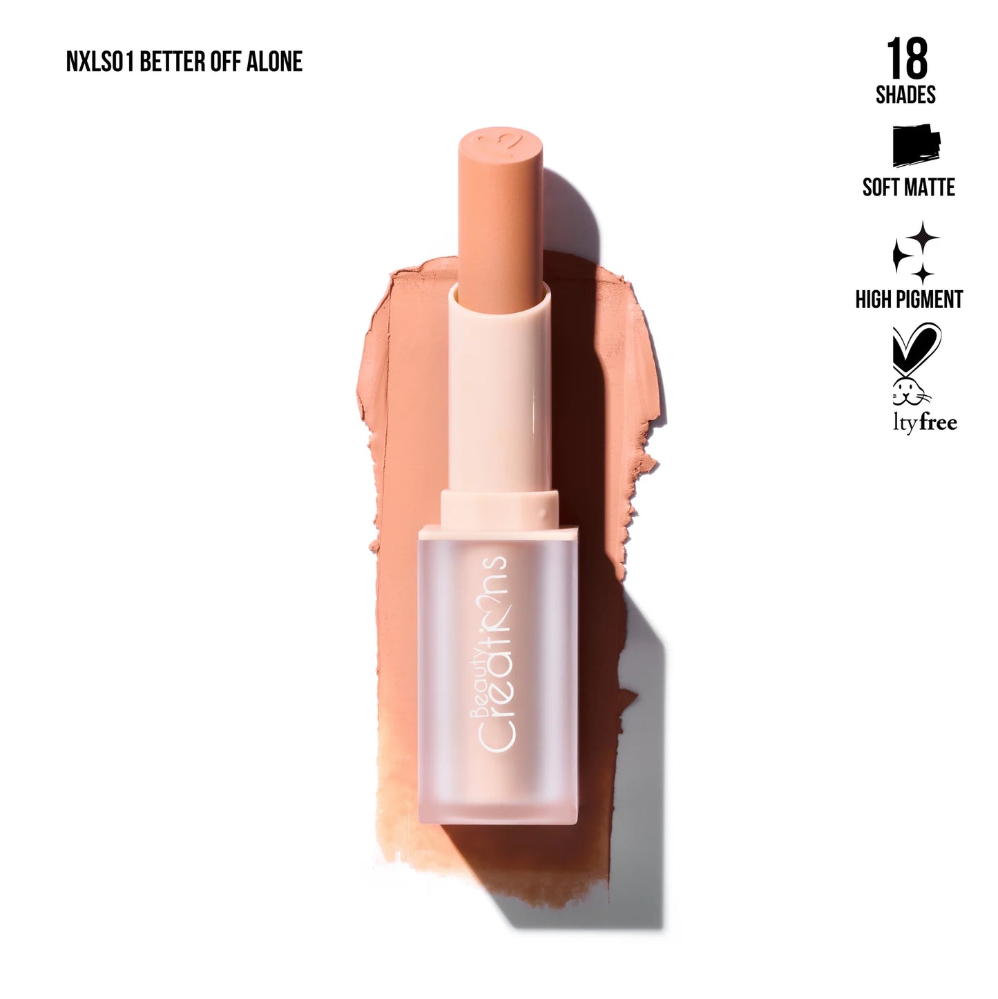 Beauty Creations Nude - NXLS01 Better Off Alone Lipstick 3PC SET