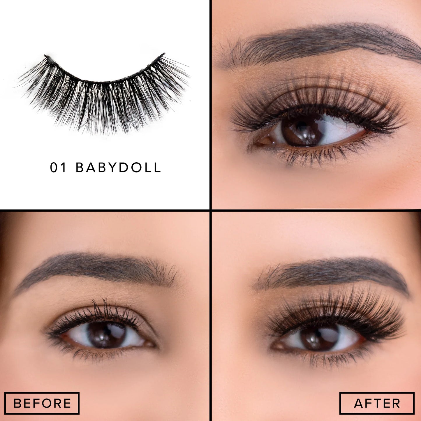 #280 Italia Deluxe Lash Out 3D Mink Lashes 12pc Set - 01 Baby Doll