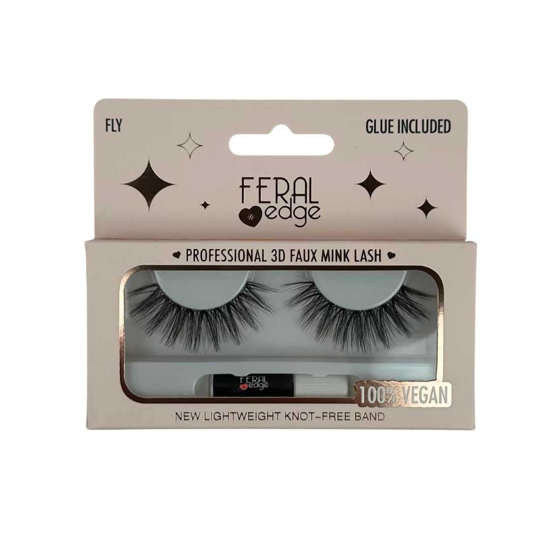 Fly 12pc Set - Feral Edge 3D Faux Mink Lashes with Lash Glue