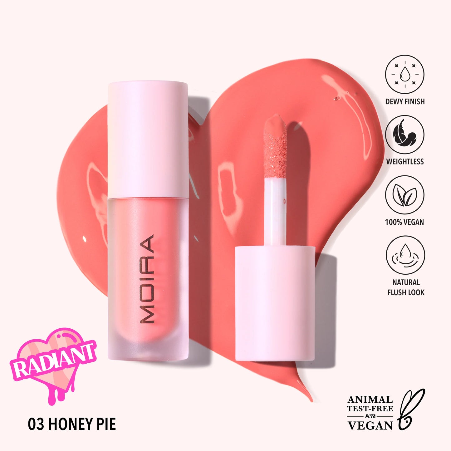 Love Steady Liquid Blush (LLB 003 Honey Pie) 3pc Bundle
