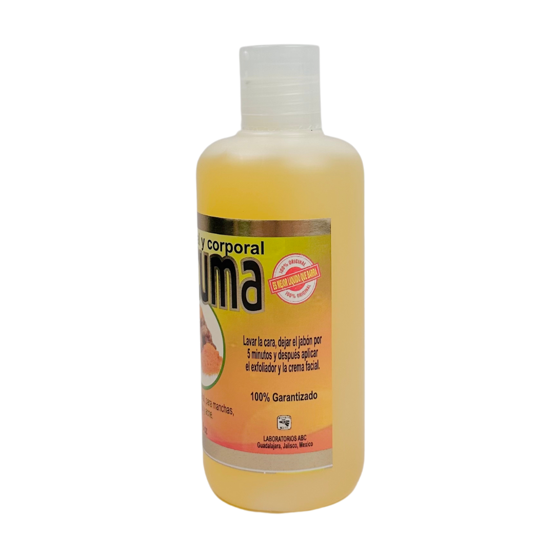 Jabón Líquido Facial y Corporal de Cúrcuma 8oz