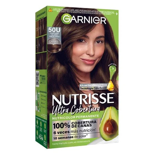 Garnier Nutrisse Tinte Ultra Cobertura - 50U Castaño Claro Profundo