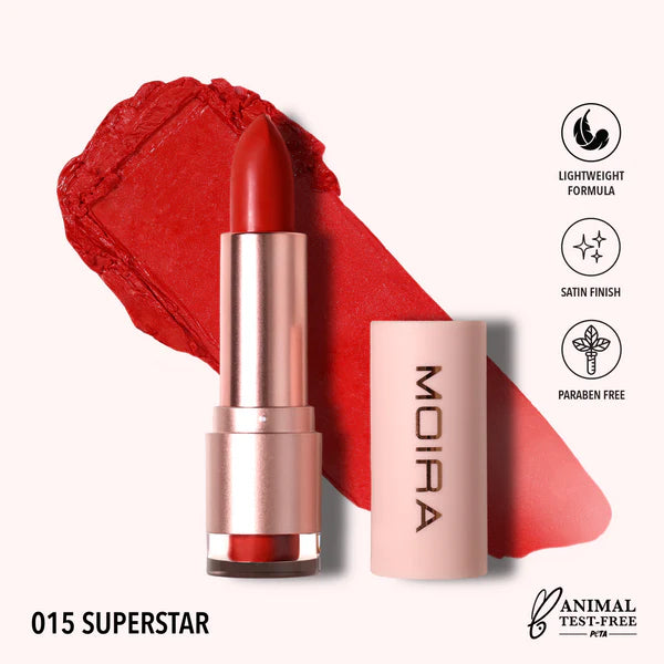 Moira Lip Goddess Lipstick (015, Superstar) 3pc Bundle