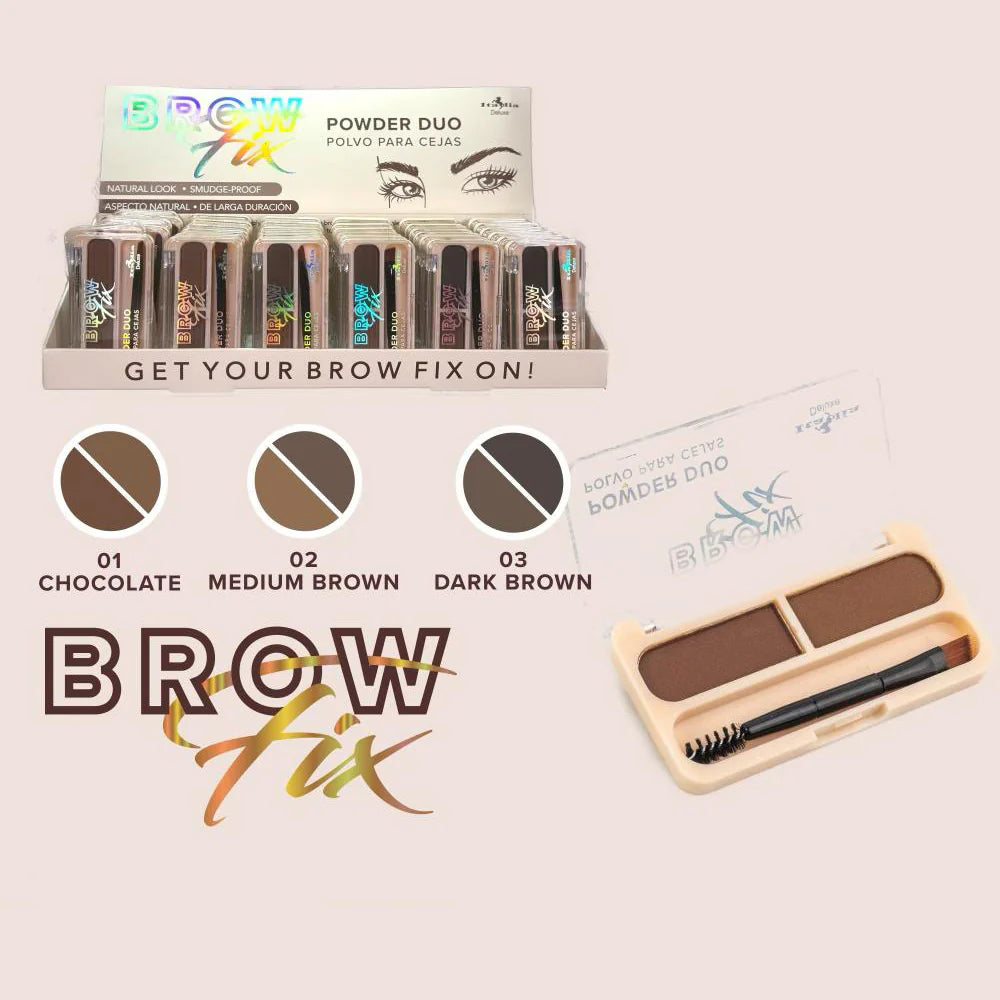 #830BP Italia Deluxe Brow Fix Powder Duo Display