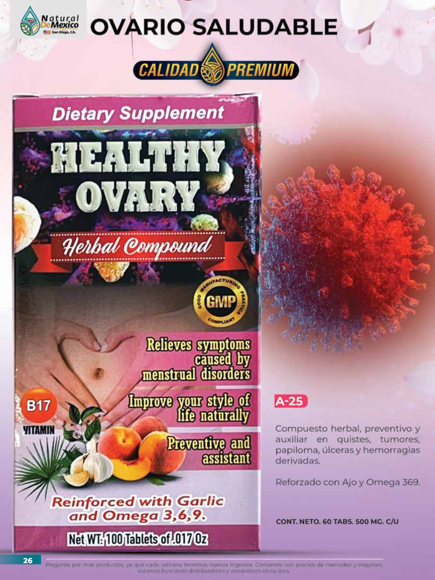 A-25 Ovario Saludable Cont. 60 Capletas