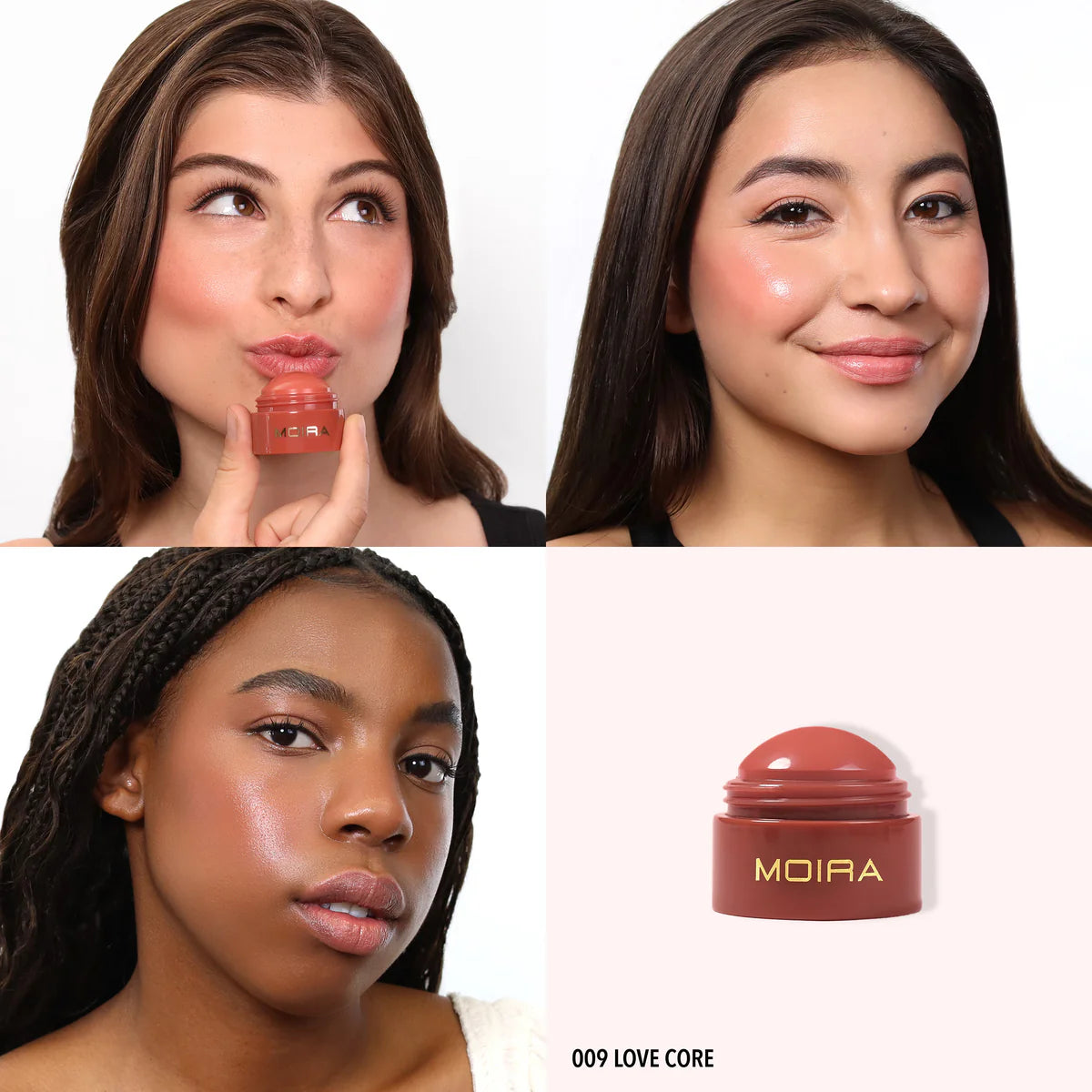 Moira Soft Blush Balm (SBB009, Love Core) 3pc Bundle