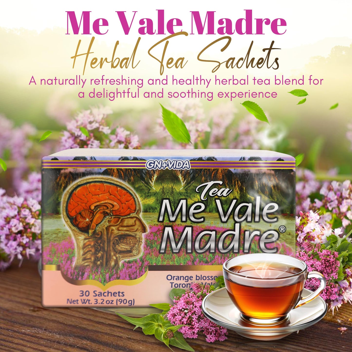 GN + VIDA - Me Vale Madre Herbal Tea / 30 Sobres (90G)