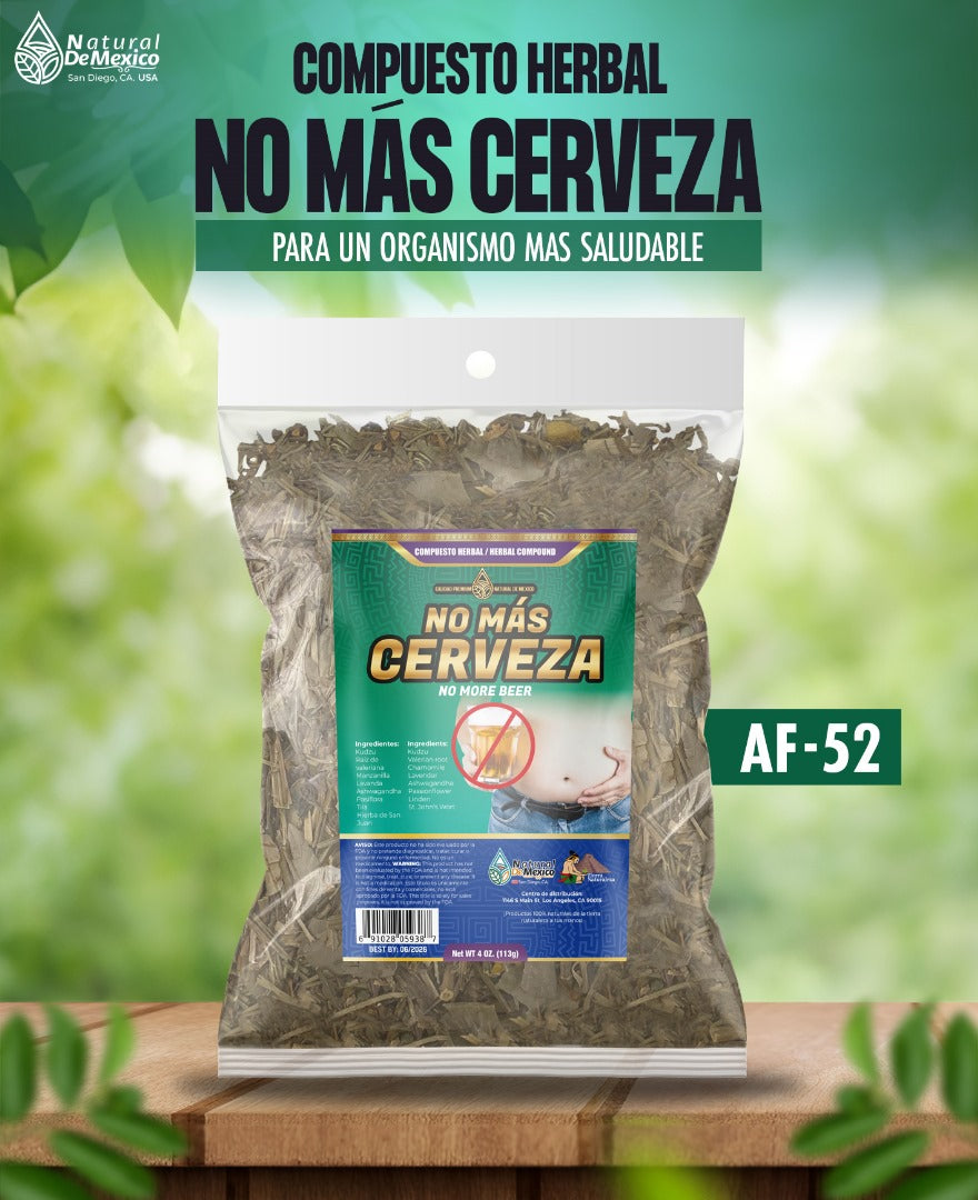 AF-52 No Más Cerveza Te Herbal. 4oz