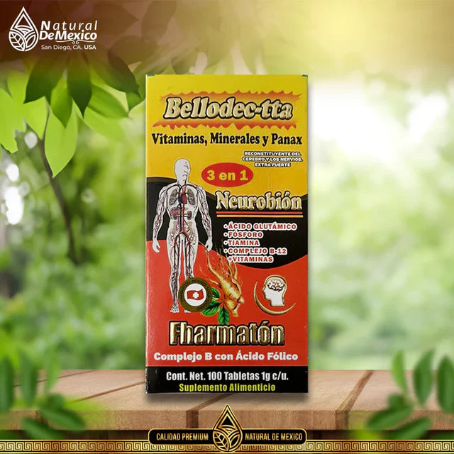 AS-17 Bellodec-tta 3 en 1 Neurobión Fhatmatón Cont. 100 Tabletas