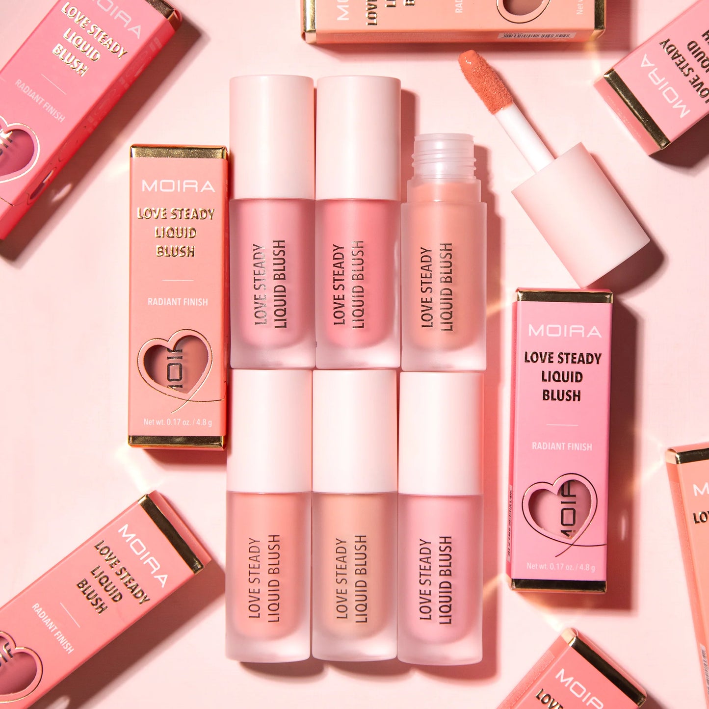 Moira Love Steady Liquid Blush (LLB016, Dreamboat) 3pc Bundle