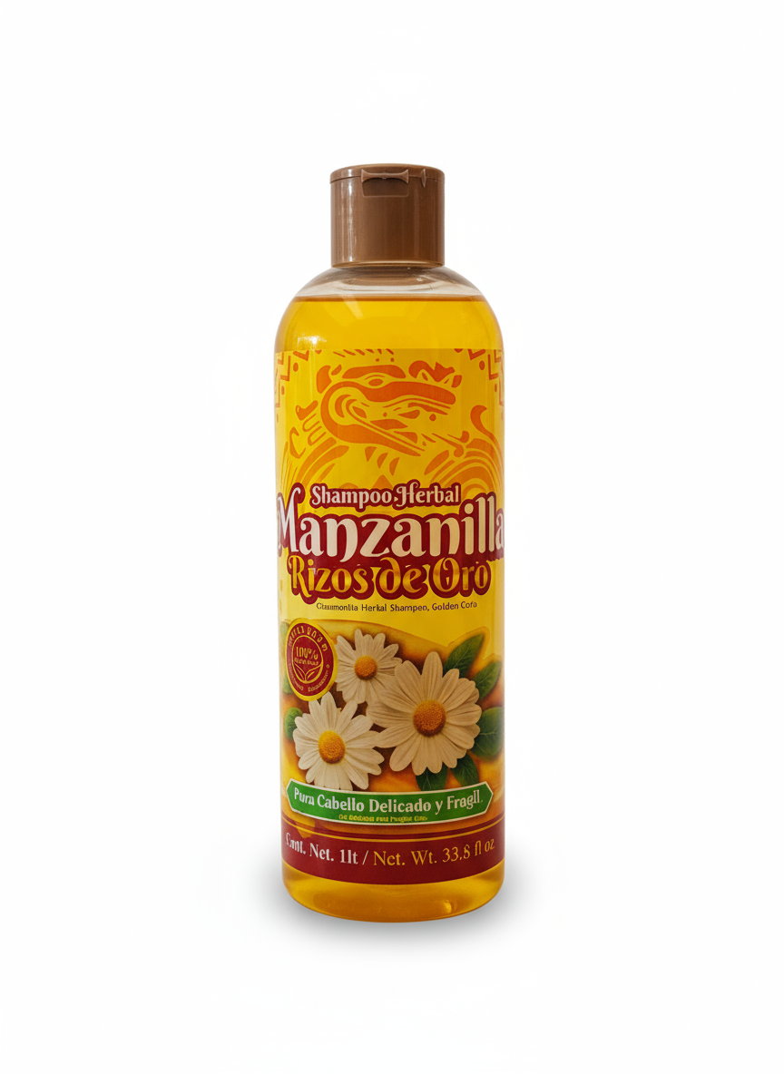 Shampoo Herbal - Manzanilla Rizos De Oro (1 Litro)