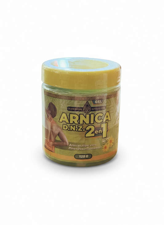 Gel Arnica D.N.Z 2 en 1 ( Arnica, Aloe Vera , Pino, Desinflamante 125g