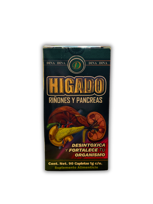 Suplemento De Higado ,Riñones Y Pancreas Linea Premium 90 Capletas NDM