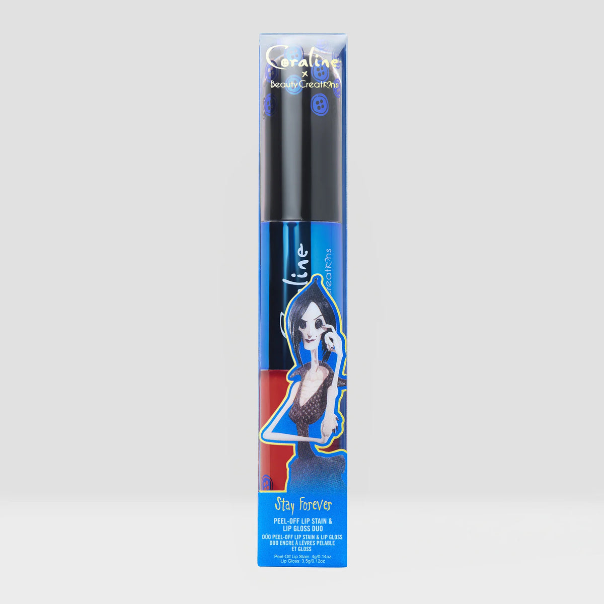 Beauty Creations x Coraline Stay Forever Lip Stain & Lip Gloss Duo "Not My Mother/Disobey" (1PCS)
