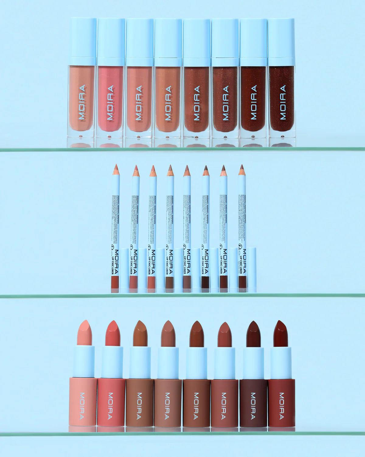 Moira Chic Satin Lipstick (001, Chic Nude) 3PCS SET (PRE-SALE)