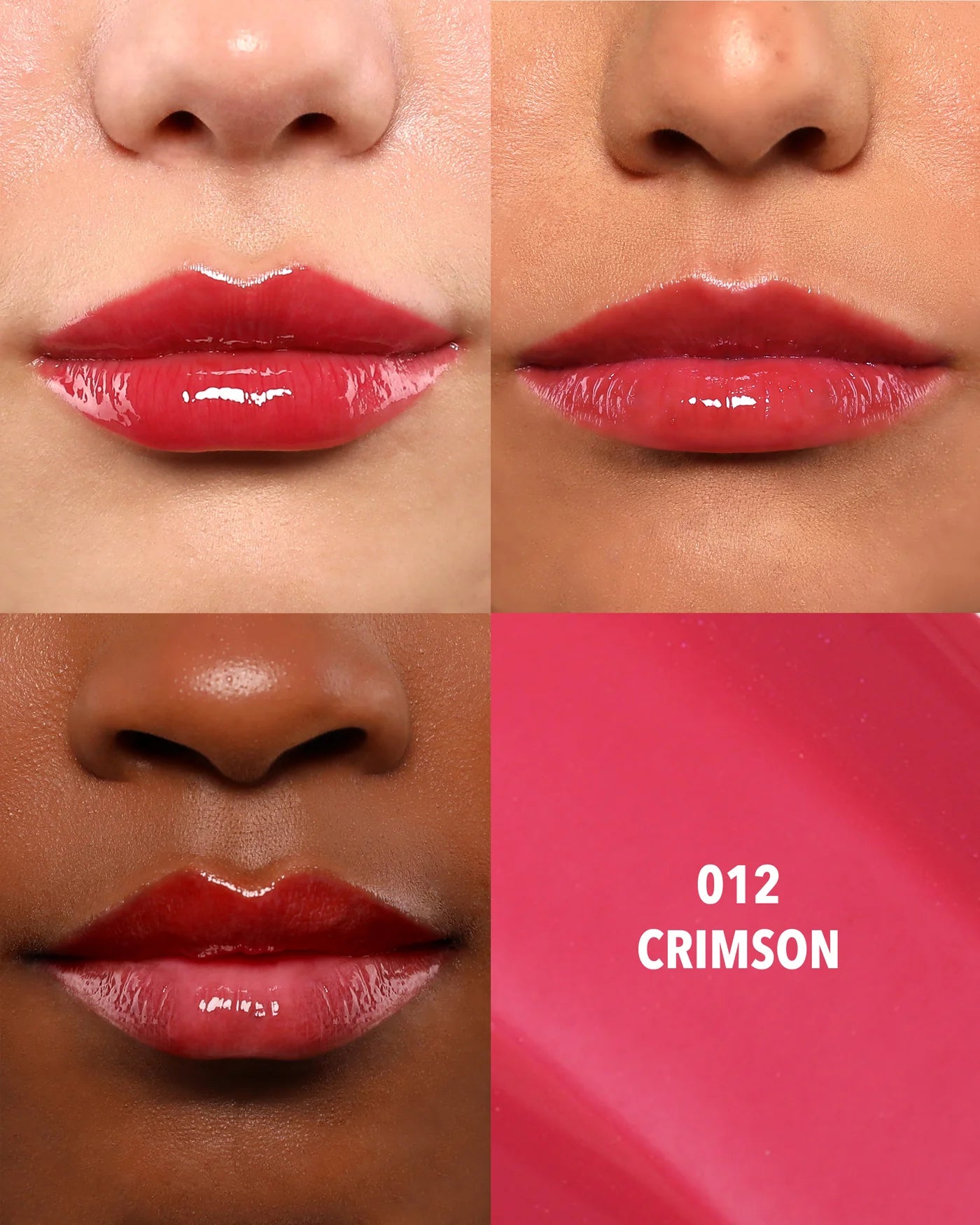 Maxi Pout Lip Gloss (MPLG012, Crimson) 3pc Bundle