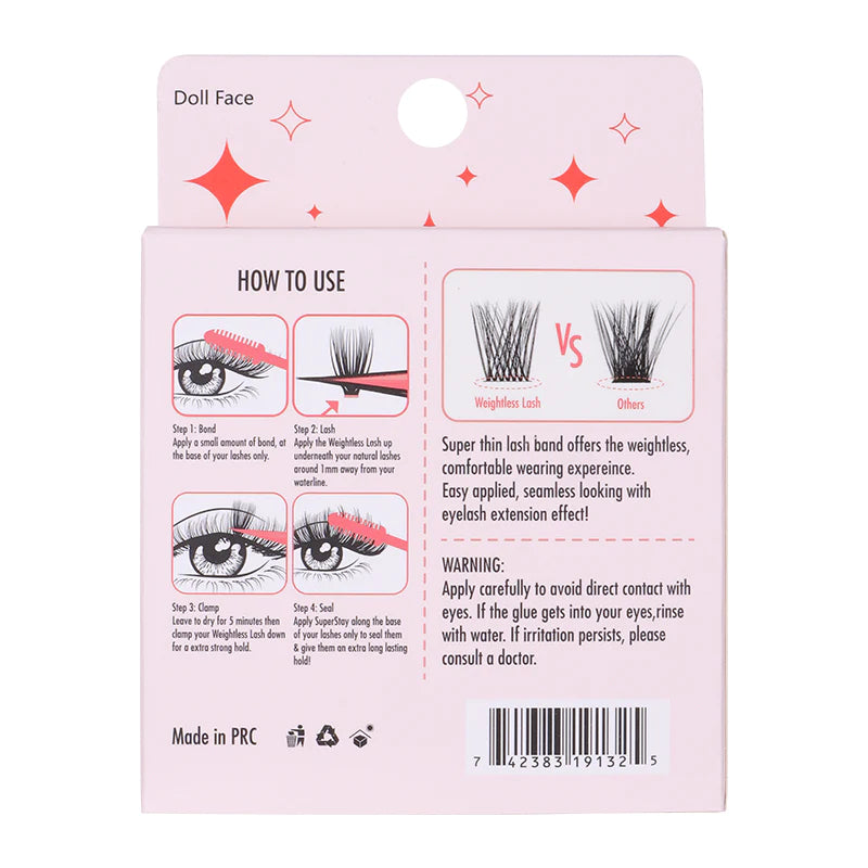 Doll Face Weightless Eyelash Extensions-  1pc