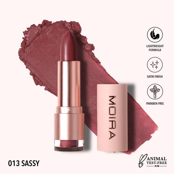 Moira Lip Goddess Lipstick (013, Sassy) 3pc Bundle